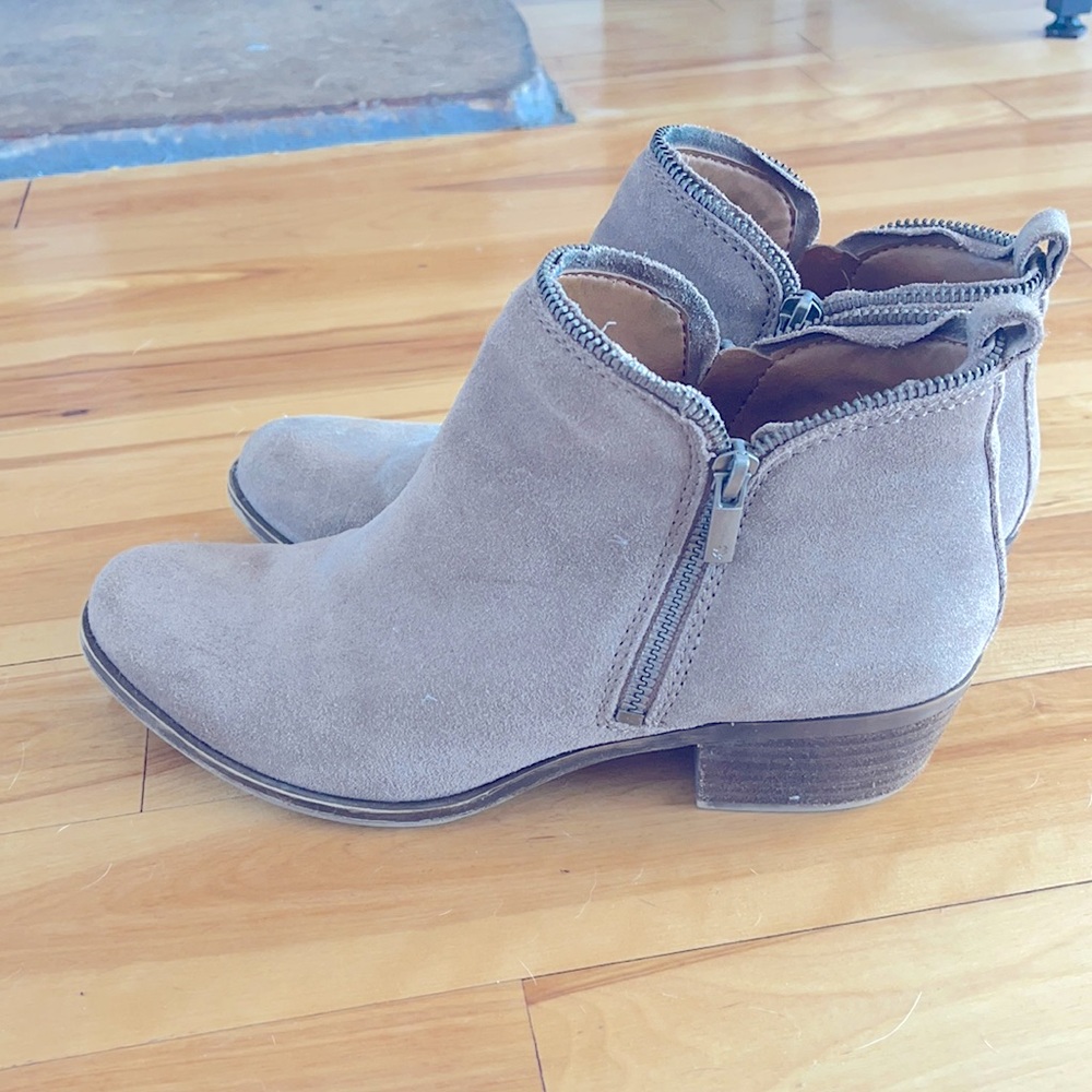 Lucky Taupe zip Booties